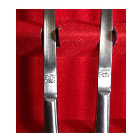 Vintage Modernist Kalmar Designs Italy Stainless Fondue Forks Set Box &Paperwork - Picture 6 of 9